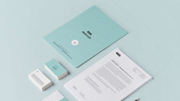 Labeled Office Supplies Design